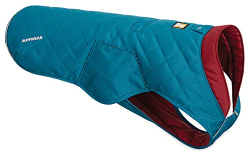 RUFFWEAR Stumptown Jacket, Warmer und Abriebfester Hundemantel für Klare Kalte Tage, Metolius Blue, Small