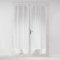 Douceur d'Intérieur Milza Paire Droite Passe Tringle, Polyester, Blanc, 2 x 70 x 240 cm