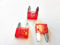 100 x Flachstecksicherung Mini-Sicherung 10A / 32V / rot
