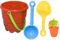 Guilty Gadgets Beach Sand Bucket Castle Set Tools With Rake and Spade Tools Children Outdoor Toy For your Spring/Summer Holiday