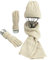 Warmiehomy Mütze Schal Handschuh Set Damen für Winter, Schal und Mütze Warmes Set Damen, 3 in 1 Winter Strickmütze Set für Skifahren Aufflug Camping Reissen Beige