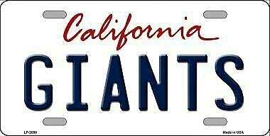 TND Giants California Novelty State Hintergrund Vanity Metall Nummernschild Tag Schild Nummernschild Schild 15,2 x 30,5 cm