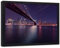 Feeby Wanddeko schwarzer Rahmen Brooklyn Bridge Wandbild Architektur Violett 40x30 cm