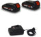 Pack 2 Batteries CONCEPT 20V Lithium 2 Ah compatible pour la gamme d'outils Electro-portatifs X-PERFORMER + Chargeur