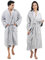 Sweet Needle Peignoir Homme 100% Coton Serviette Éponge Peignoir Super Doux Luxe Très Absorbant Peignoirs en Éponge avec Poches Meilleurs Cadeaux pour Hommes - Gris Clair