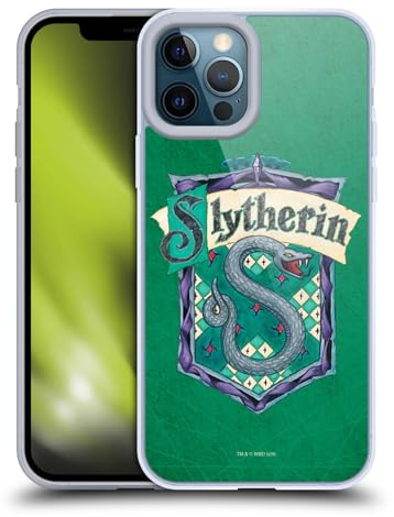 Head Case Designs Officially Licensed Harry Potter Slytherin Crest Sorcerer's Stone I Gel Case [Military Grade Protection] Compatible with Apple iPhone 12 Pro Max and Compatible with MagSafe