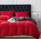 Damier Bettwäsche 135x200cm Rot Grau Wendebettwäsche Set 2 Teilig Superweiches Microfaser Bettbezug Bettdeckenbezug mit Reißverschluss und 1 Kissenbezug 80 x 80 cm