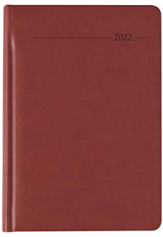 Wochenplaner Tucson rot 2022 - Büro-Kalender A5 - Cheftimer - red - 1 Woche 2 Seiten - 128 Seiten - Tucson-Einband - Alpha Edition