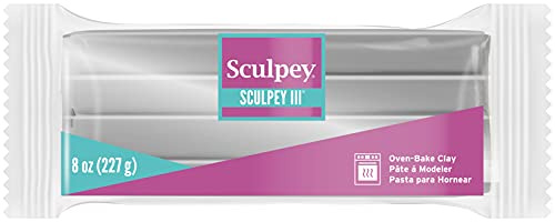 Sculpey III® Polymer-Ofen-Backton, Perle, ungiftig, 237 ml, ideal für Modellierung, Modellierung, Urlaub, Heimwerken, gemischte Medien und Schulprojekte. Perfekt für Kinder und Anfänger.