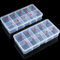Jetec 2 Stücke Falsche Nagelspitzen Transparente Aufbewahrungsbox mit 10 Leere Räume Aufbewahrungsbox Behälter Nagelkunst Organizer Box Kunststoff Gitterbox für Fingernagel Kristall, Schmuck