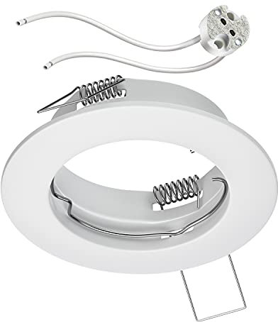 ledscom.de Decken-Einbaurahmen FERE Einbaurahmen weiß matt (LED/Halogen/MR16/50mm) inkl. GU5.3 Fassung