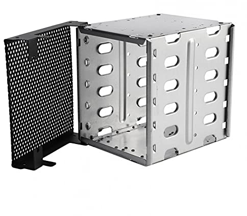 Soporte para Disco Duro de 5,25 a 5 x 3,5, Adaptador de Disco Duro de Ordenador para Discos SATA/SAS, Bandeja de Disco Duro con Espacio de Ventilador