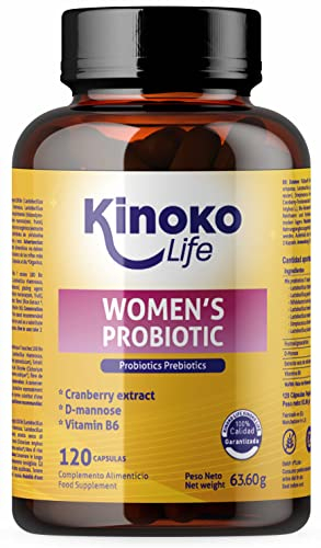PROBIOTISCHE FRAU (4 in 1) | 100 Milliarden Fermente | 120 Kapseln | Darmflora | Intime weibliche Gesundheit und Harnwege | Immunsystem | Präbiotika & Probiotika | Vitamin B6 | Geeignet für Vegetarier