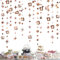 Rose Gold 13th Birthday Decorations Nummer 13 Kreis Dot Twinkle Star Girlande Metallic Hanging Streamer Hintergrund für Mädchen 13 Jahre alt Geburtstag dreizehn Offizielle Teenager Party Supplies