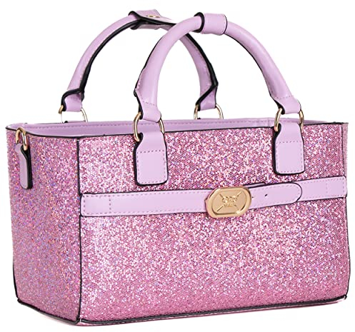 CRS Cross Rink Side Cube Tote – Zubehörtasche für Eiskunstlaufen, Eislaufen, Rollschuhlaufen, Inlineskaten, Ballett, Tanzen, Tennis und andere Sportarten (Shimmer Purple-Orchidee, Rink Side Tote)