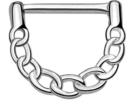 Piercingfaktor Brustpiercing Brustwarzen Intimpiercing Nippelpiercing Barbell Intim Nippel Brust Piercing Tribal Clicker Ring Septum Ketten Style Silber
