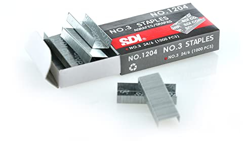 Heftklammern Nr. 3 (24/6) aus verzinktem Stahl von höchster Qualität von SDI von Office Box (20000)