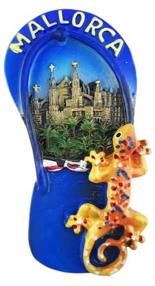 Pantofola Lucertola Stile Maiorca Spagna Frigorifero Magnete Viaggio Souvenir Decorazione Frigo 3D Adesivo Magnetico Dipinto A Mano Artigian