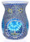 BSTKEY Mosaic Glass Essential Oil Burner Wax Melt Burner, Blue Fragrance Oil Warmer Tealight Candle Holder Burner, Home Decor Incense Aroma Diffuser Wax Burner