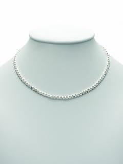 Damen 925 Silber Fantasie Halskette 50 cm Ø 4 mm