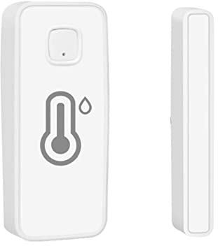 für Tuya Zigbee Türfenstersensor mit Temperatur-Hygrometer, Tür- oder Fenstersensor-Alarm für die Sicherheit zu Hause, Erfordert Zigbee Hub, kompatibel mit Alexa/Google-Assistent, für Türen, Fenster