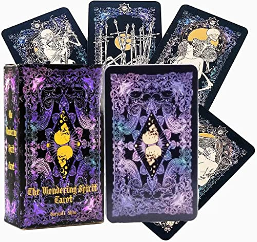 CLDURHGE Tarotkarten Skelett für Anfänger – 78 Standardkarten mit elektronischer Version, englische Ausgabe