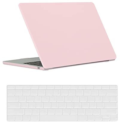 Funda Compatible con MacBook Pro 15 Pulgadas 2019 2018 2017 2016 Versión Modelo A1990 A1707 con Touch Bar y Touch ID, Carcasa Rígido Cubierta Protectora & Cubierta de Teclado, Rosa