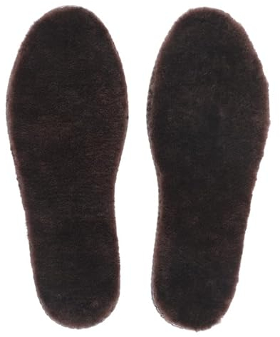 riemot Echte Lammfell Einlegesohlen für Damen Winter Warme Schaffell Einlegesohlen Weiche Kuschelige Flauschige Lamm Schuh Ersatz Einlegesohle für Schneestiefel,Hausschuhe,Braun EU36