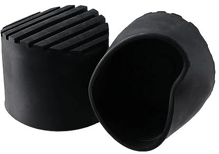 predolo Teleskopleiter-Füße, Polster, Gummiabdeckung, schwarz, Flexible Ersatzteile für den Bodenschutz, 5,6 cm