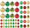 84 Pcs Christmas Ball Ornaments, Anstore Christmas Tree Decorations Ornament Balls Festive Indoor Outdoor Hanging Baubles, 6,4&3cm Xmas Decorations Ornament Balls With Hooks & String(Green, Red, Gold)