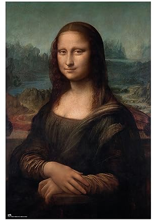 Grupo Erik Poster Monna Lisa Kunstdruck - Deko Wohnzimmer oder Deko Schlafzimmer - Deko Zimmer - Größe : 61 x 91 - Offizielle Lizenz