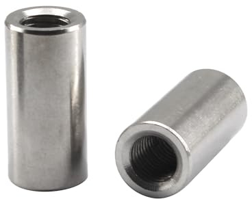 (30 Stück) M6 10x15mm Gewindeeinsätze Muttern 304 Edelstahl Runde Verbindungsmuttern Gewindemuffen