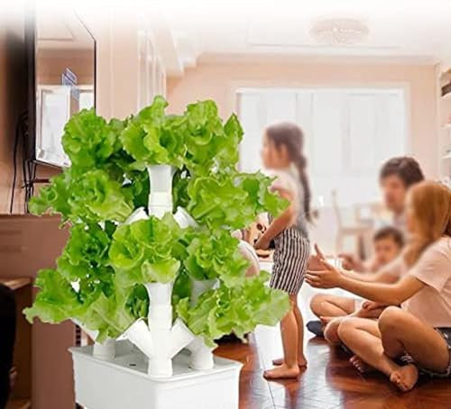 Aquaponics Grow System, Hydroponics Tower, Hydroponic Growing System, Erdloses Anbausystem, Garden Tower Aeroponics Growing Kit, Für Kräuter, Obst Und Gemüse,3 Spalten,Picturesque234