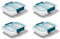 OXO Good Grips Prep & Go - Recipiente dividido para 2 tazas, almacenamiento de alimentos a prueba de fugas, paquete de 4