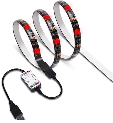 5 m TV-Bluetooth-APP-gesteuertes USB-TV-Hintergrundlicht mit 5-V-Musiksensor, intelligenter Steuerung, RGB-Klebelichtstreifen (Size : Bluetooth bare board)