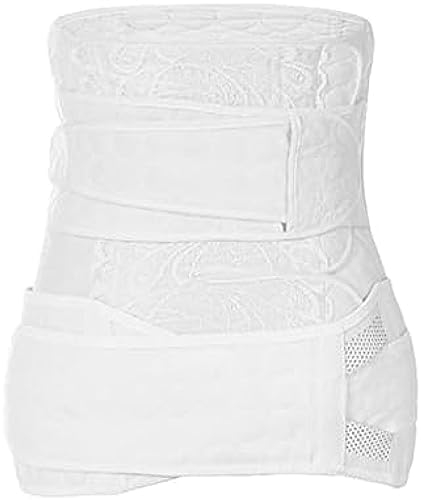 Postpartum Belly Band Abdominal Binder Belly Wrap C Section Recovery Pelvis Belt Pregnancy For C-Section Natural Birth Post Hysterectomy Postparto Cesarea,White,XL