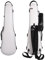 YoungMonic Custodia per violino 4/4, in fibra di carbonio, leggera, colorata, con tracolla resistente, colore bianco, custodia 34 MN