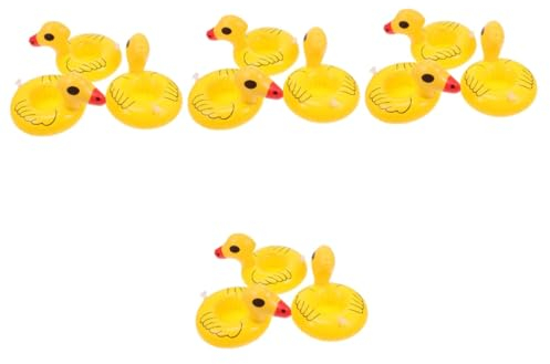 ifundom 4 Ensembles 12 Pièces Porte-Gobelet Gonflable Assiettes À Gobelets Flottants Assiettes À Gobelets De Fête Porte-Gobelets en Forme d'animal Porte-Gobelets De Fête Réutilisable