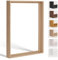 Bildershop-24 Schattenfugenrahmen FLEXI in Eiche Natur (Dekor) 80x100cm für Leinwandbilder und Keilrahmenbilder bis 4 cm Tiefe