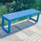 MIDUOLAI Parkbank Gartenbänke, Terrassenbank Stuhl Mit Verzinktem, Zwei-Personen-Sitzbank Ohne Rückenlehne, Parkbank, Außenbänke, Für Rasendeck, Außenmöbel,Blau