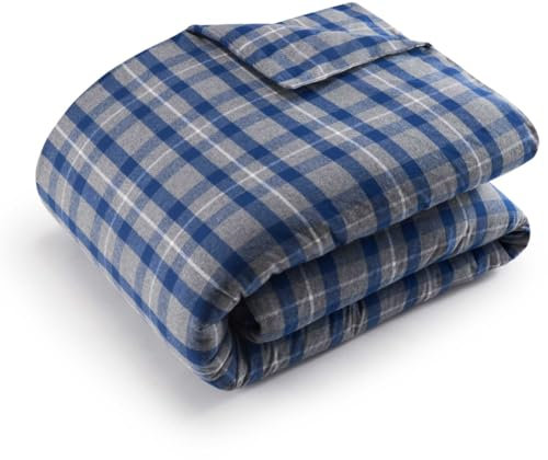 Tommy Hilfiger Bettwäsche-Garnitur Flanel Check Farbe Storm Größe 135x200+80x80