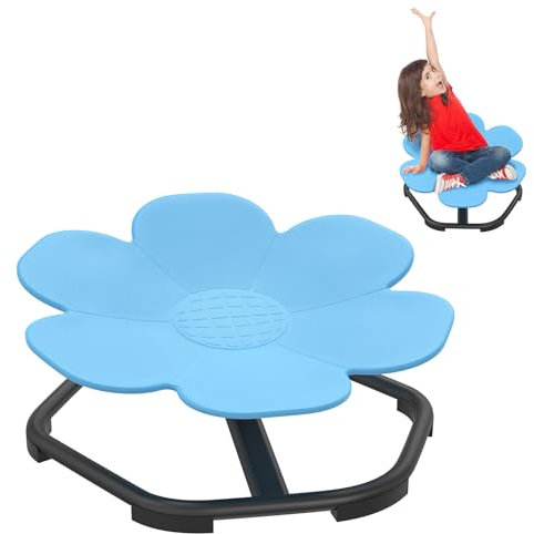 Froadp Chaise carrousel sensorielle autisme pour enfant - Chaise pivotante pour enfants - Entraînement physique et équilibre - Sensoriels - Autisme - Jouet d'équilibre - Bleu