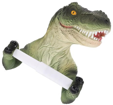 MAGICLULU Toilettenpapierhalter in Dinosaurierform aus Kunstharz Selbstklebend und Rostfrei ohne Bohren als Stilvolle Wanddekoration fürs Badezimmer