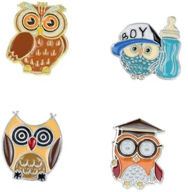 LIFKOME 4stücke Eule Brustnadel Elegante Brosche Cartoon Brosche Brustnadel Geschenk Anstecknadel Für Kleidung Party-outfits Kostüm-accessoires Valentinstag Jahrestag Geburtstag Abschlussf