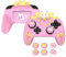 PlayVital Sweetheart Kitty Silicone Skin Compatible with Nintendo Switch Pro Controller – Kawaii Anti-Slip Cover, Switch Pro Controller Joystick Grips & Protective Silicone Case - Pink