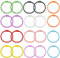 REEKNOKOL Binder Rings, 20 Pcs Paper Rings Flash Card Rings Metal Rings for Craft 30mm Flashcard Rings Binding Rings for Flash Cards Papers Craft Keychains School Office (Multicolor)