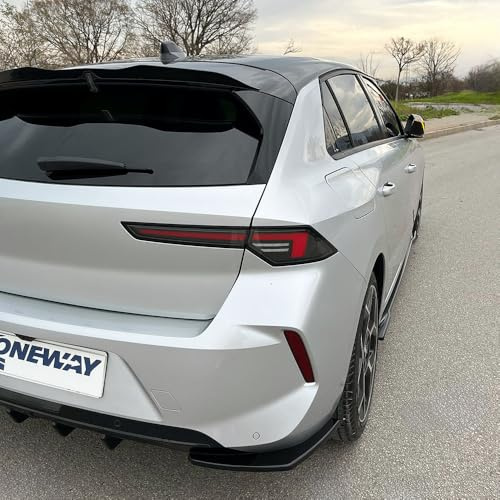 Hinten Splitter kompatibel mit OPEL Astra L 2020+ | kompatibel mit Opel Astra L HB 5-türer 2021- - Schwarz glänzend