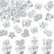 Blumomon 40Pcs Edible 60th Wedding Anniversary Cupcake Toppers Edible Diamond Weddding Anniversary Cake Decoration for Celebration Party Supplies