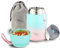 Milu® Thermo Food Flask 650ml - Stainless Steel Insulated Container - Lunchbox - Jar with Spoon for hot and Cold Food (Mint Pink, 650ml)