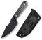 Kizer Harpoon Feststehendes Messer, D2 Klinge Jagdmesser mit Schwarzem Micarta Griff, EDC Outdoor Messer mit Scheide, Wandern Camping Messer 1040A1